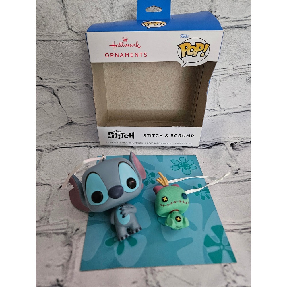 Hallmark Funko Pop! Disney Stitch "Stitch & Scrump" Christmas Tree Ornaments 2